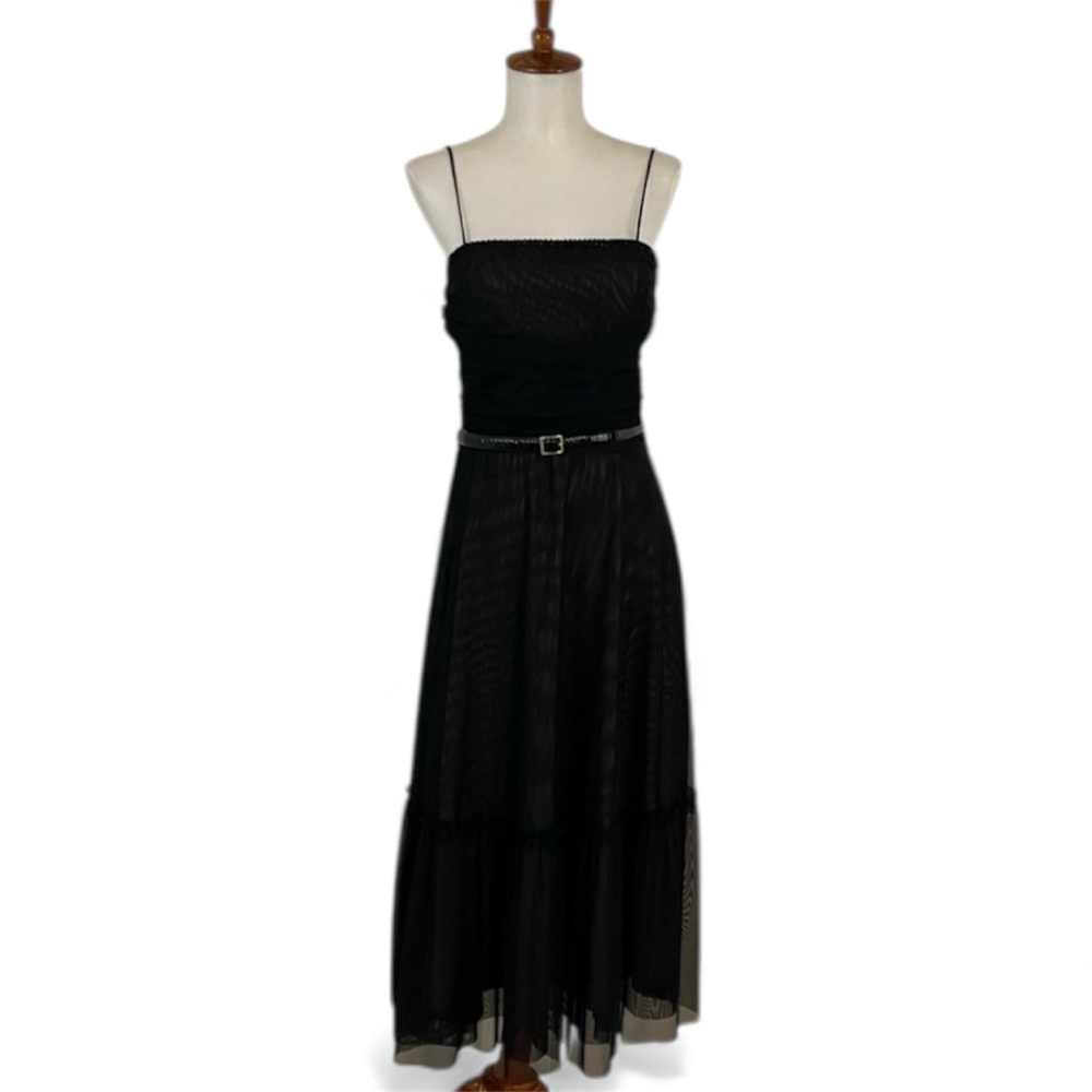 Eliza J Black Midi Dress Women’s‎ 12 Cocktail Beaded Sleeveless Midi A-Line
